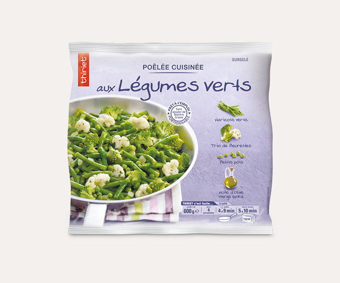 Poêlée cuisinée aux légumes verts