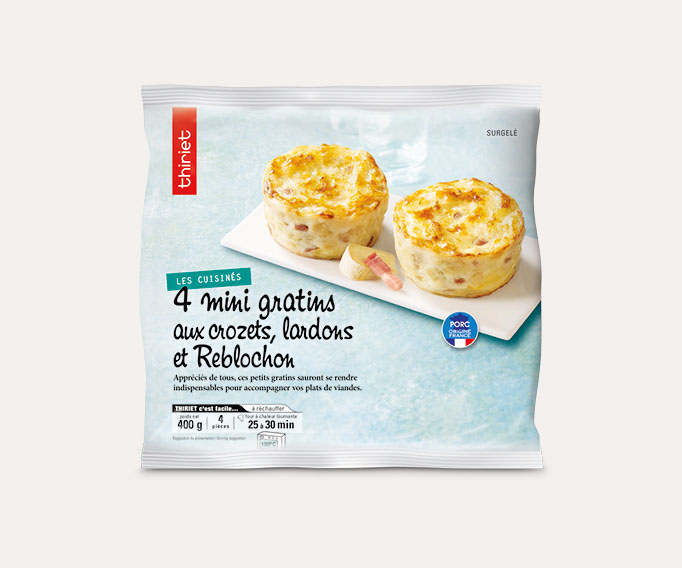 4 Mini gratins crozets lardons Reblochon