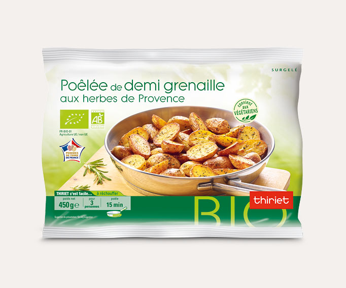 Poêlée de demi grenaille aux herbes biologique