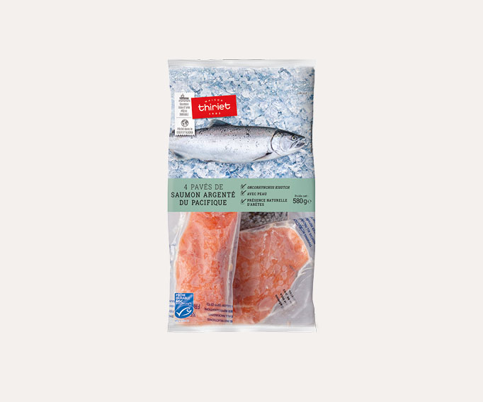 4 Pavés de saumon argenté du Pacifique avec peau