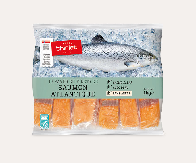 10 Pavés de saumon Atlantique avec peau