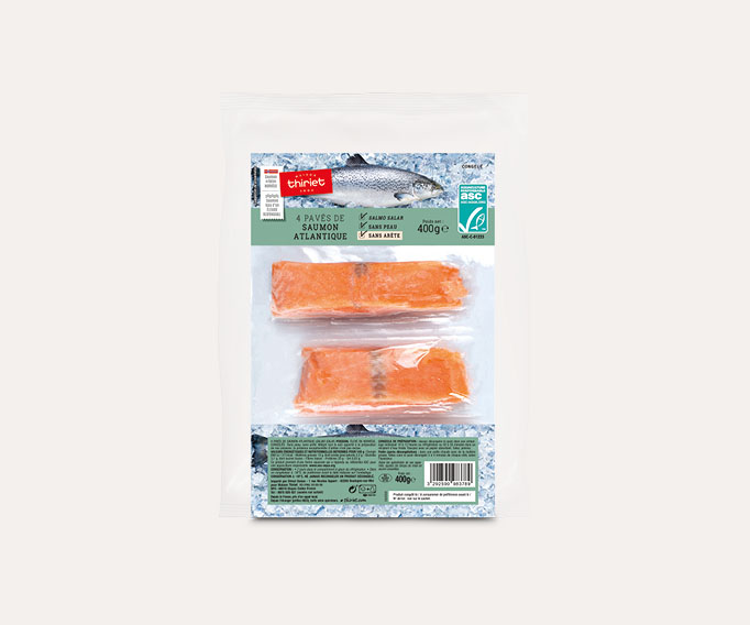 4 Pavés de saumon Atlantique sans peau