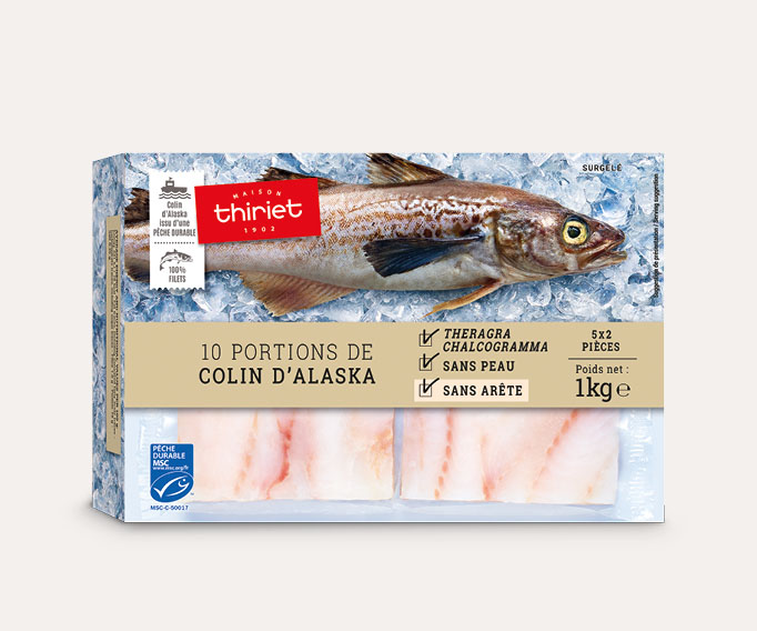 10 Portions de colin d'Alaska