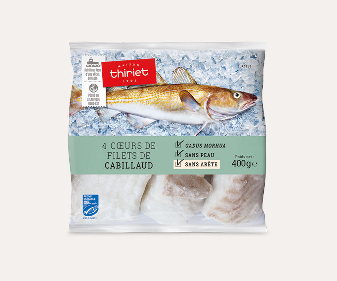 4 Coeurs de filets de cabillaud