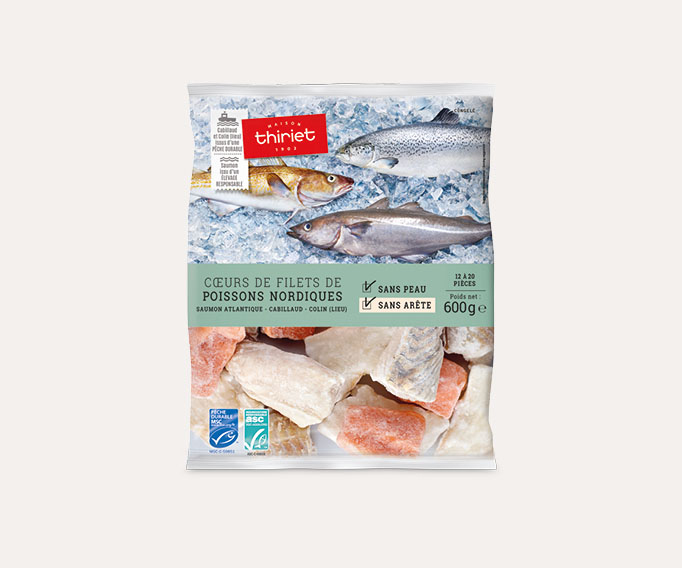 Coeurs de filets de poissons nordiques