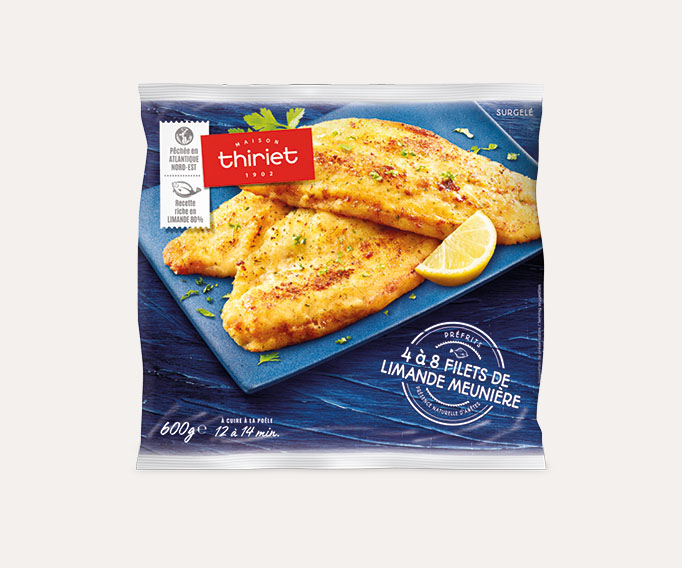 Filets de limande meunière citron/persil Lot de 2 sachets