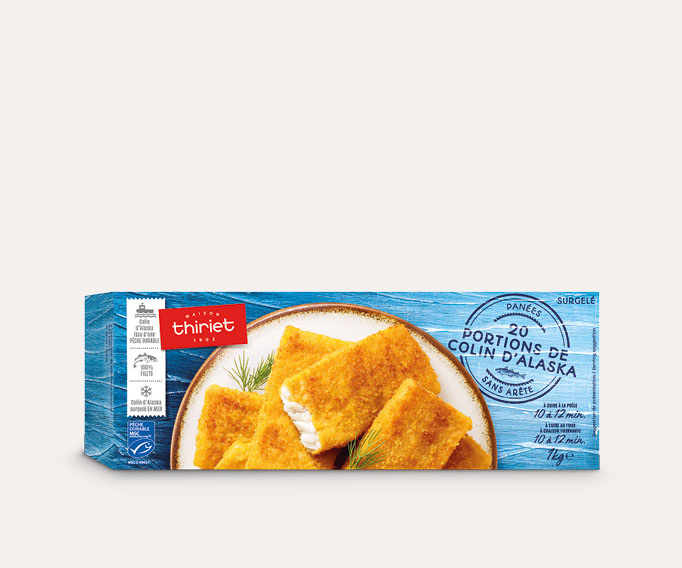 20 Portions de colin d'Alaska panées