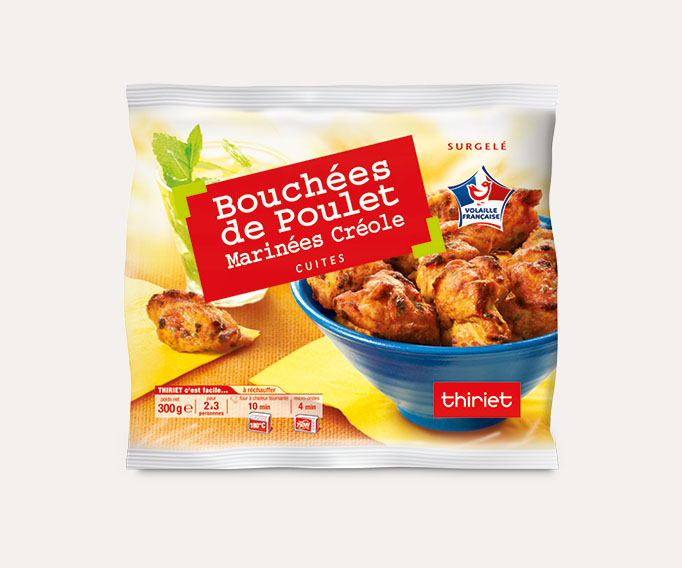 Bouchées de poulet marinées Créole cuites