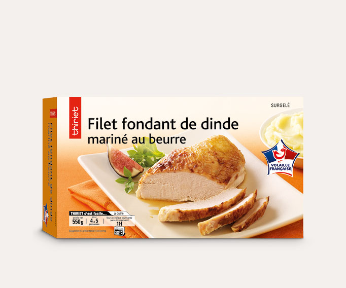 Filet fondant de dinde mariné au beurre