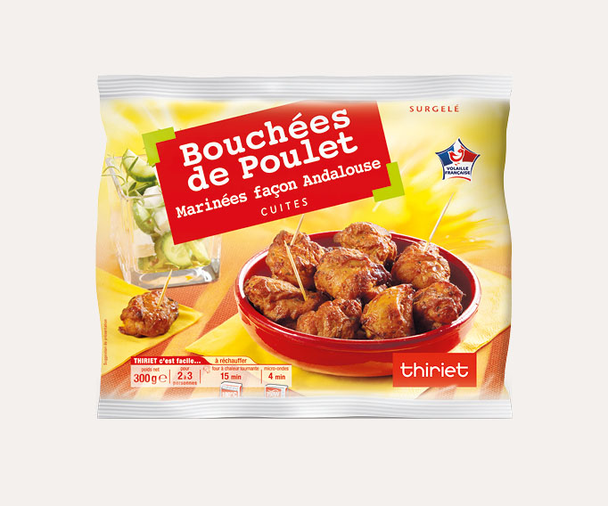 Bouchées de poulet marinées façon andalouse cuites