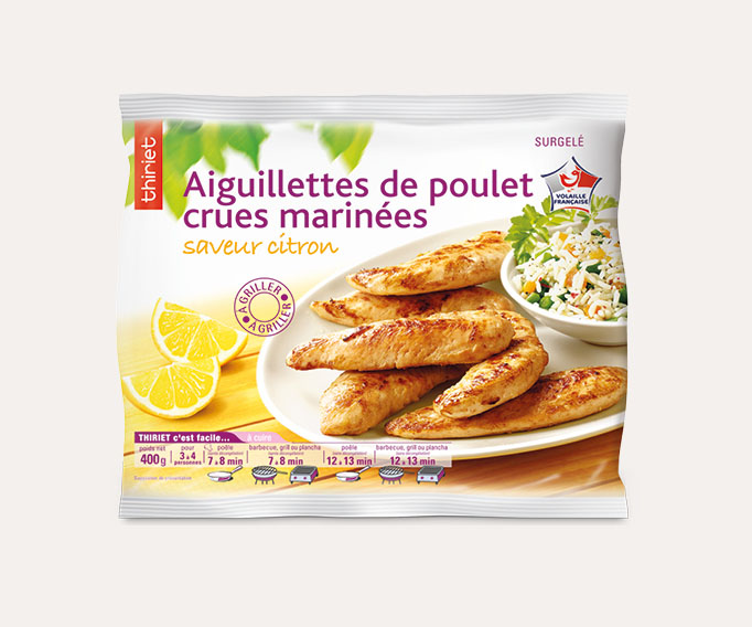 Aiguillettes de poulet marinées saveur citron