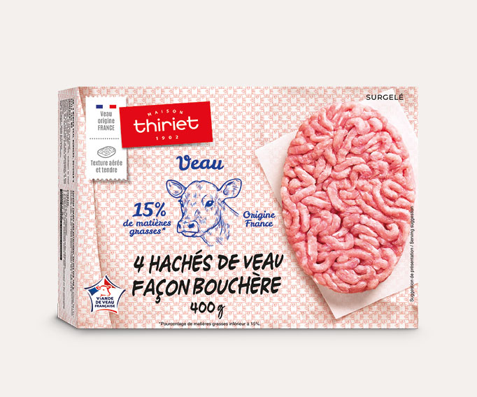4 Hachés de veau façon bouchère 15% M.G.