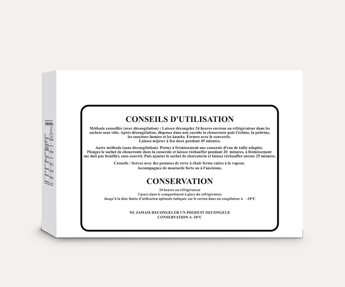 Colis choucroute cuisinée au Riesling