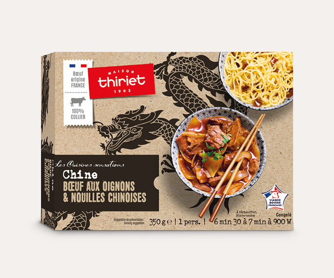 Boeuf aux oignons et nouilles chinoises