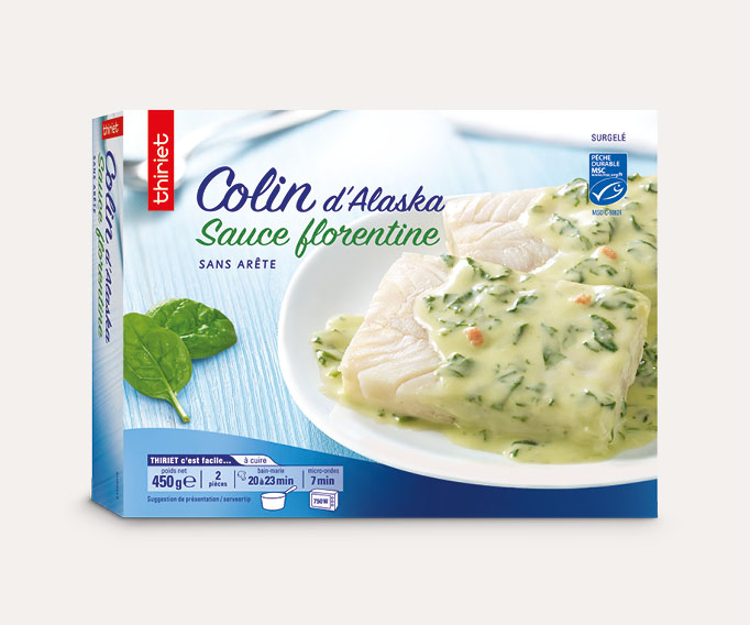 Colin d'Alaska sauce florentine