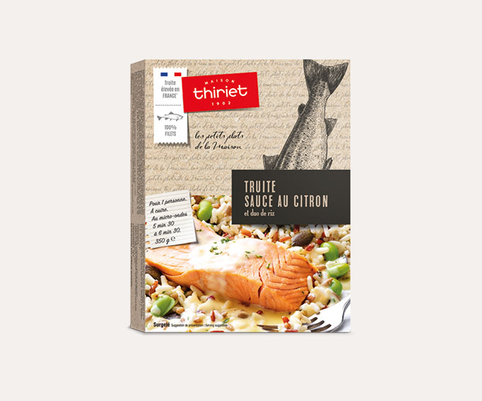 Truite sauce au citron et mélange de riz