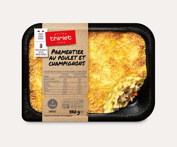 Parmentier au poulet et champignons