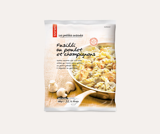 Fusilli au poulet et champignons