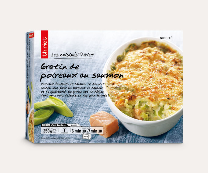 Gratin de poireaux au saumon