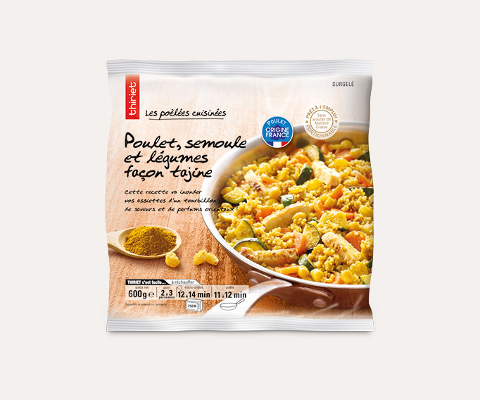 Poulet, semoule et légumes façon tajine