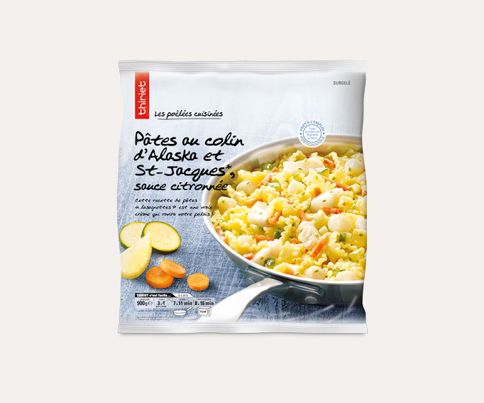 Pâtes au colin d’Alaska et noix de St-Jacques