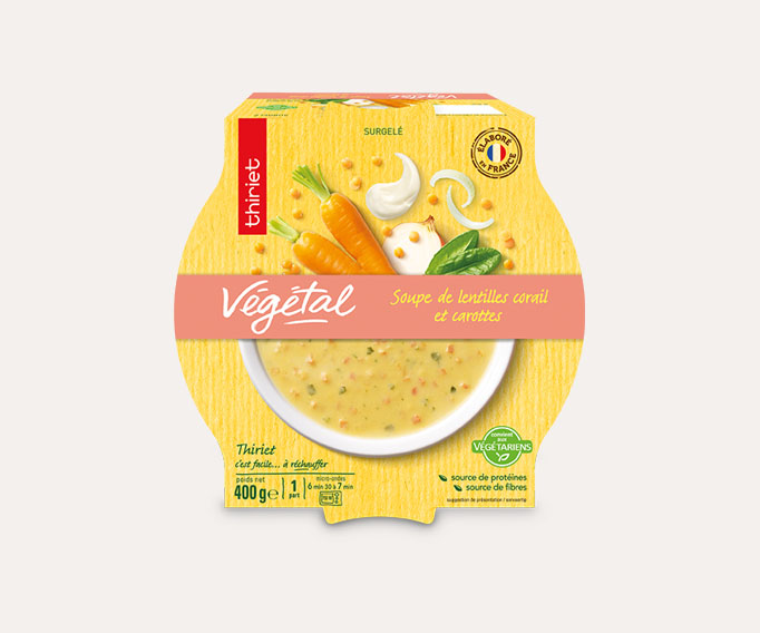 Soupe de lentilles corail et carottes