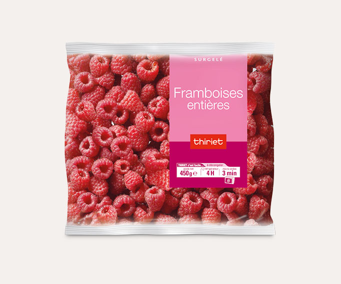 Framboises entières
