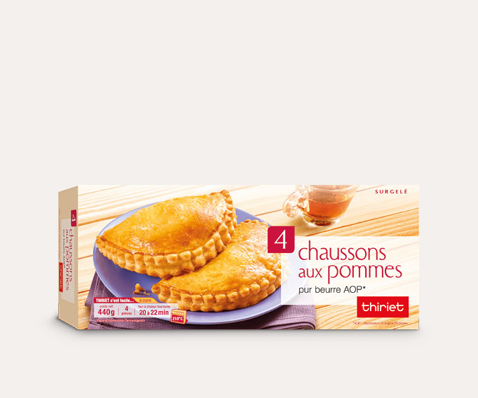 4 Chaussons aux pommes - pur beurre Charentes-Poitou AOP*