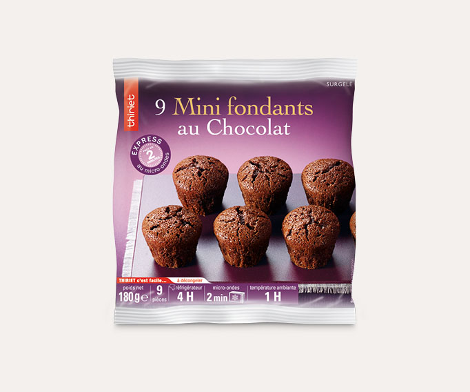 9 Mini fondants au chocolat