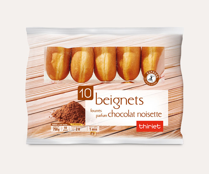 10 Beignets fourrés parfum chocolat noisette