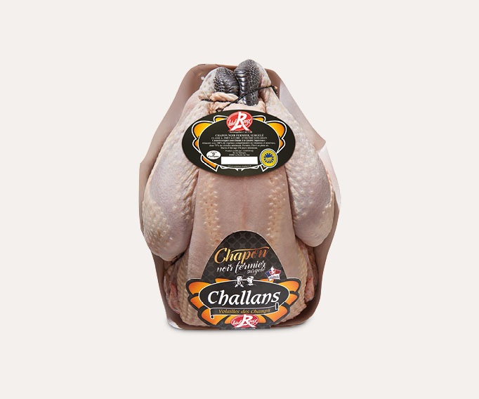 Chapon noir fermier de Challans Label Rouge