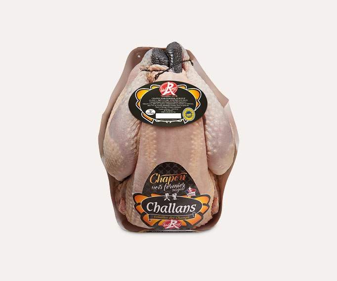Chapon noir fermier de Challans Label Rouge