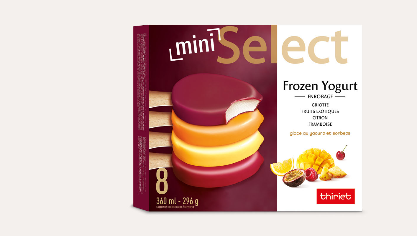 8 Select™ Mini Frozen Yogurt et fruits assortis