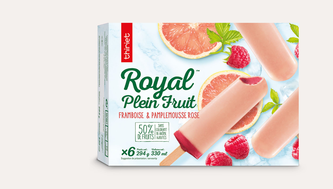 6 Royal™ Plein Fruit framboise pamplemousse rose