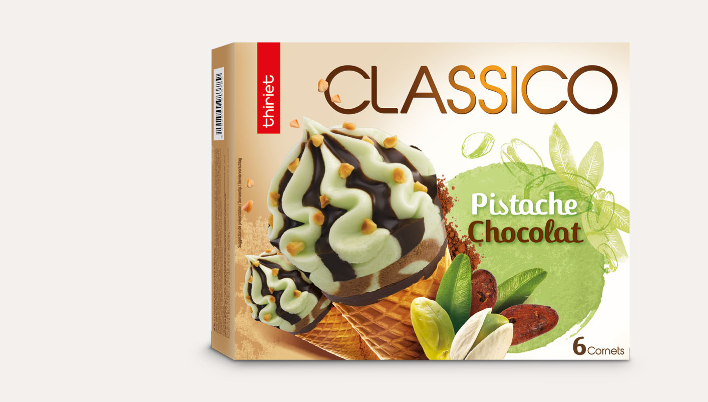 6 Classico Pistache/Chocolat surgelé, gamme Glaces sur Thiriet