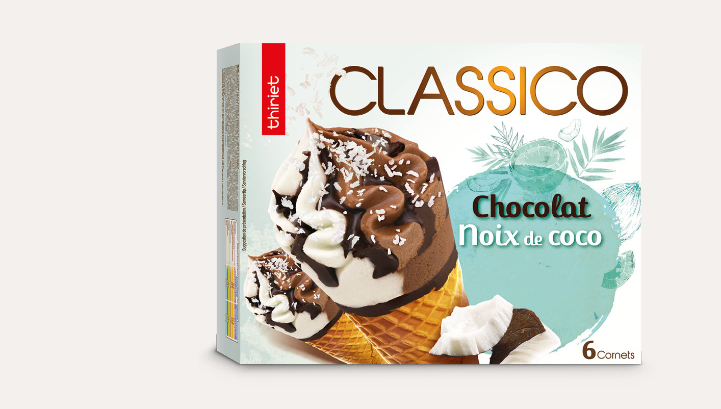 6 Cornets Classico Chocolat/noix de coco