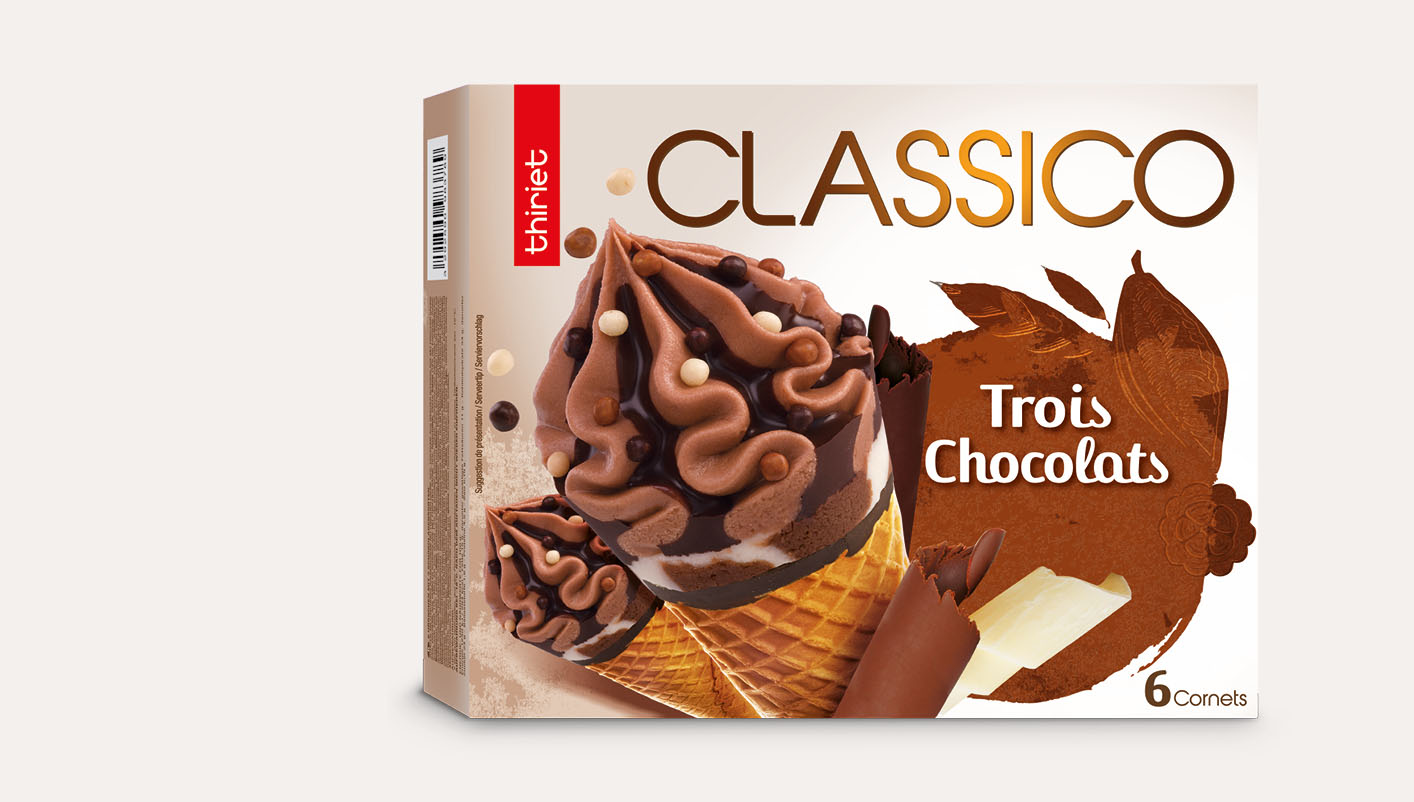 6 Cornets Classico 3 Chocolats
