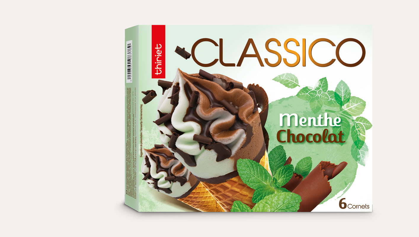 6 Cornets Classico Menthe/Chocolat