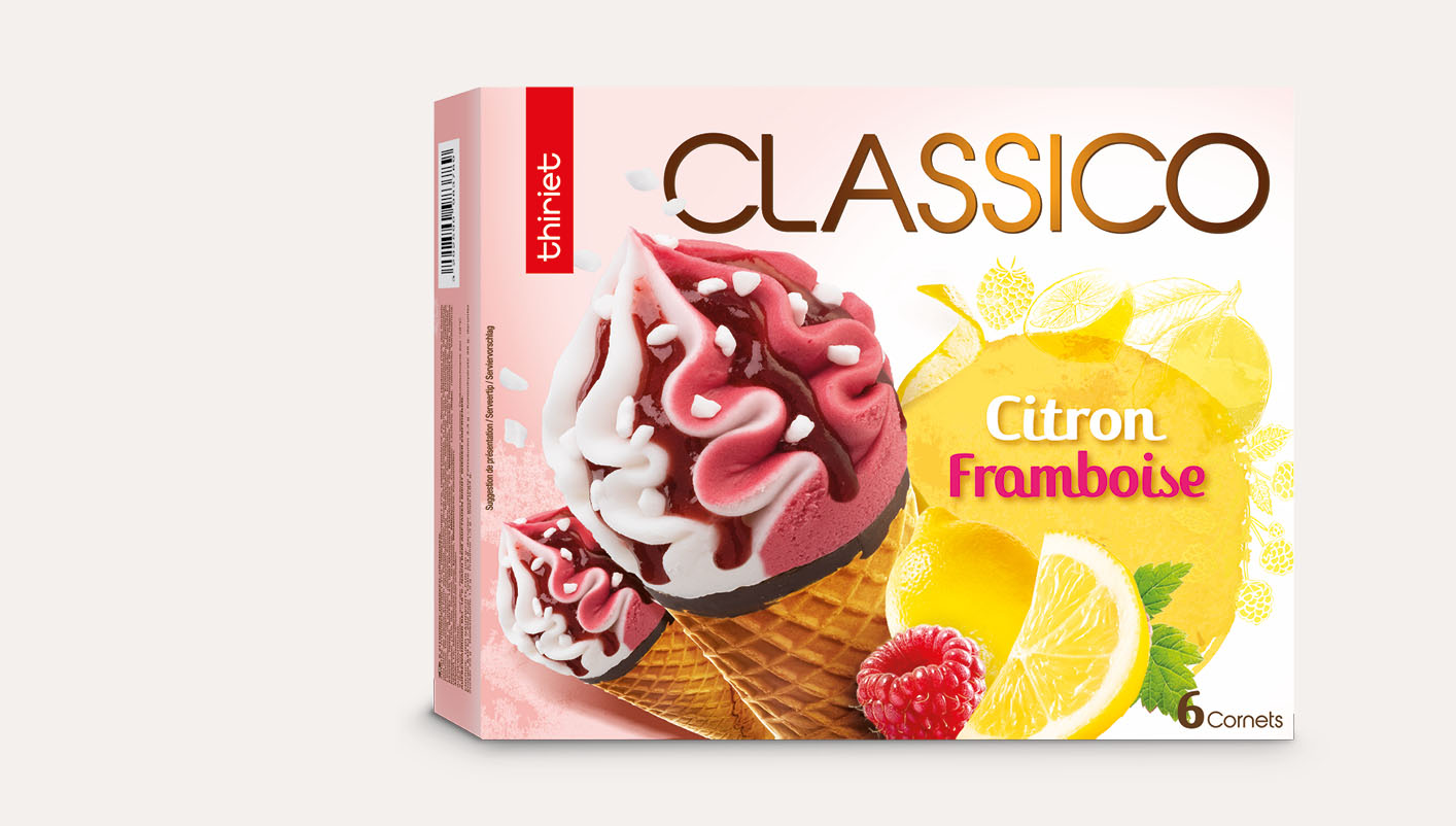 6 Classico Citron/Framboise surgelé, gamme Glaces sur Thiriet