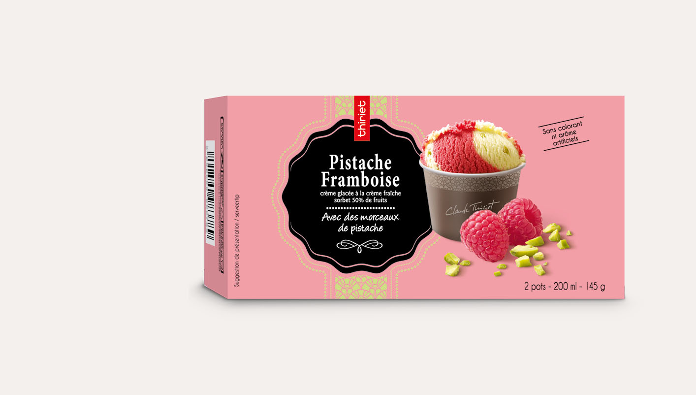 2 Pots individuels Pistache framboise