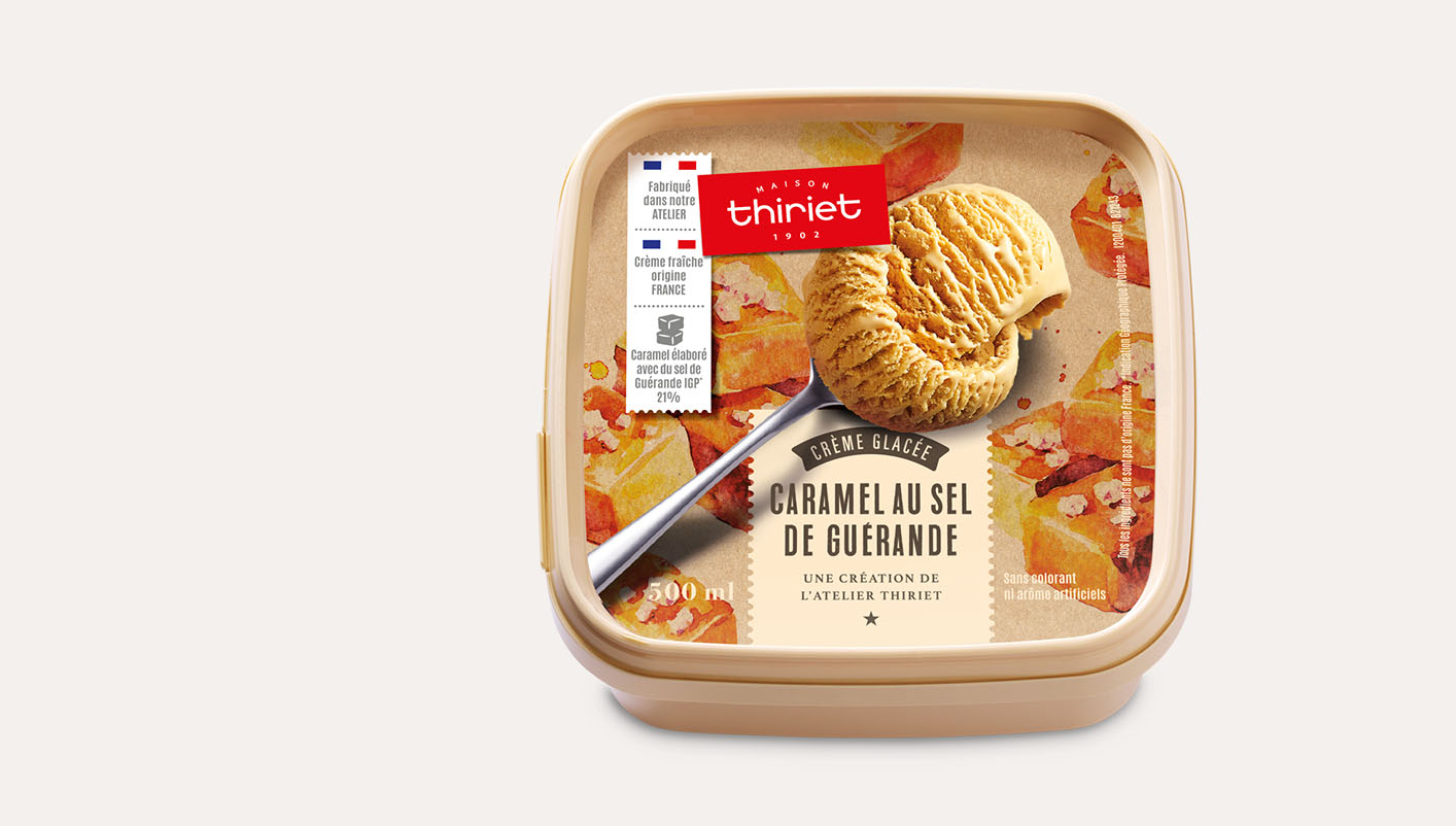 Crème glacée Caramel au sel de Guérande