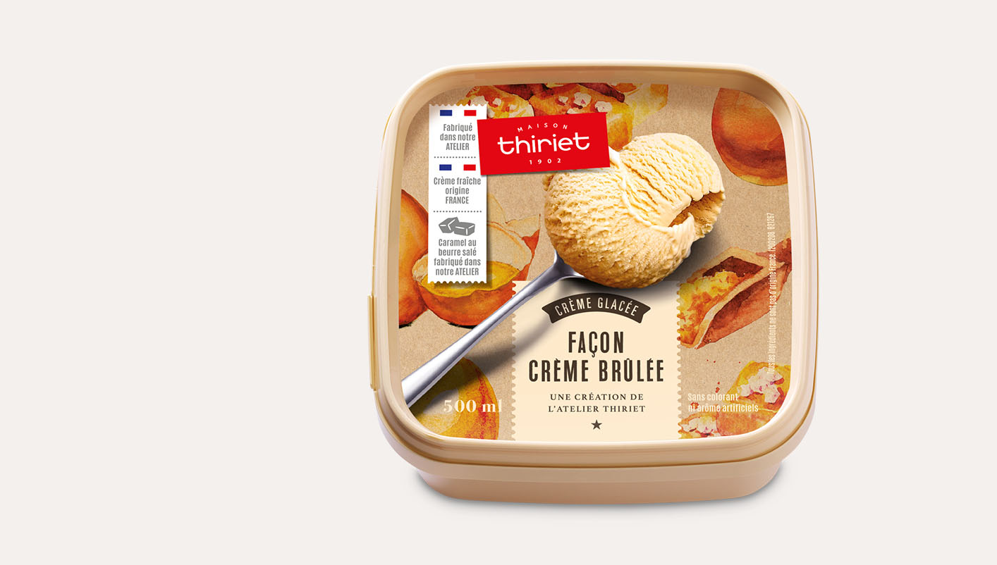 Crème glacée façon crème brûlée
