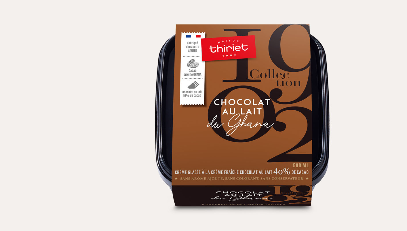 Crème glacée Chocolat au Lait du Ghana Collection 1902