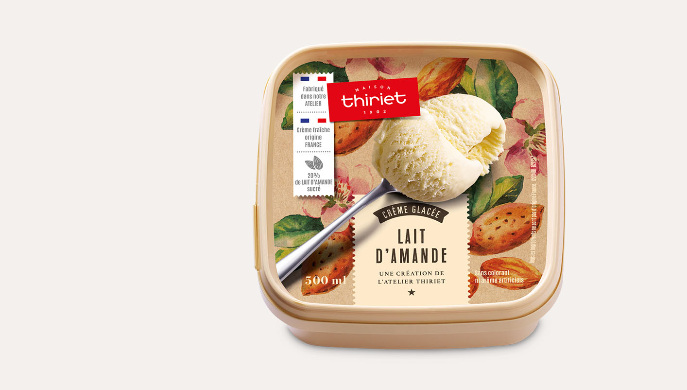 Crème glacée au lait d'amande