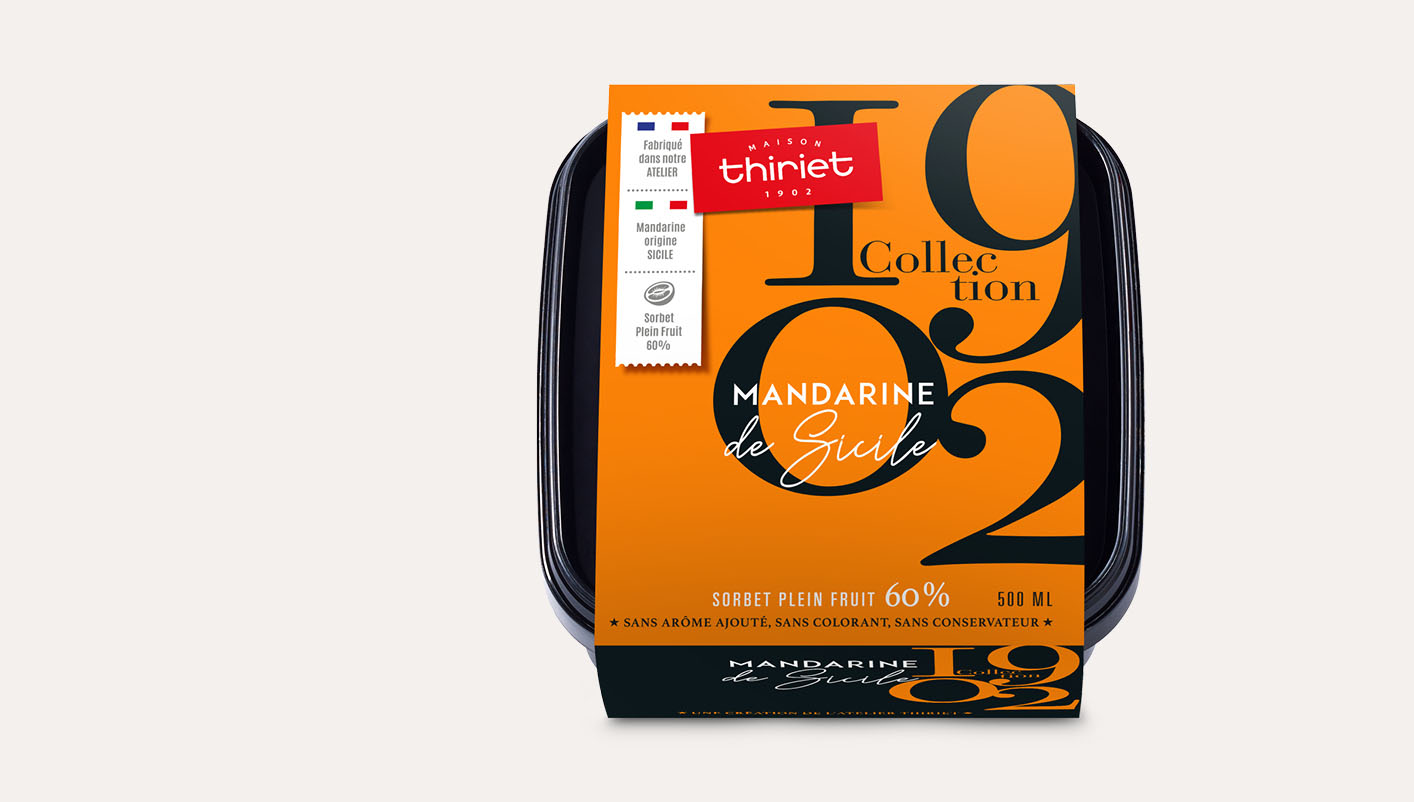 Sorbet Plein Fruit Mandarine de Sicile Collection 1902