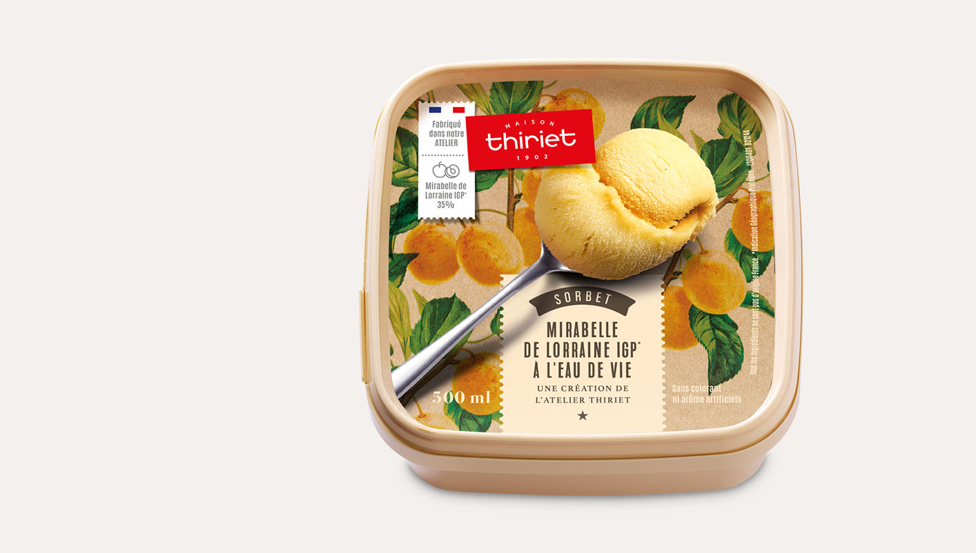 Sorbet Mirabelle de Lorraine IGP* à l'eau de vie