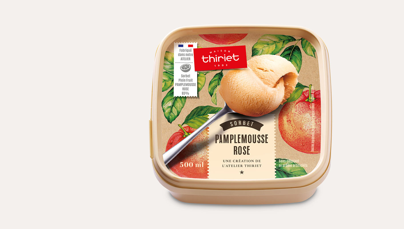 Sorbet Plein Fruit Pamplemousse rose