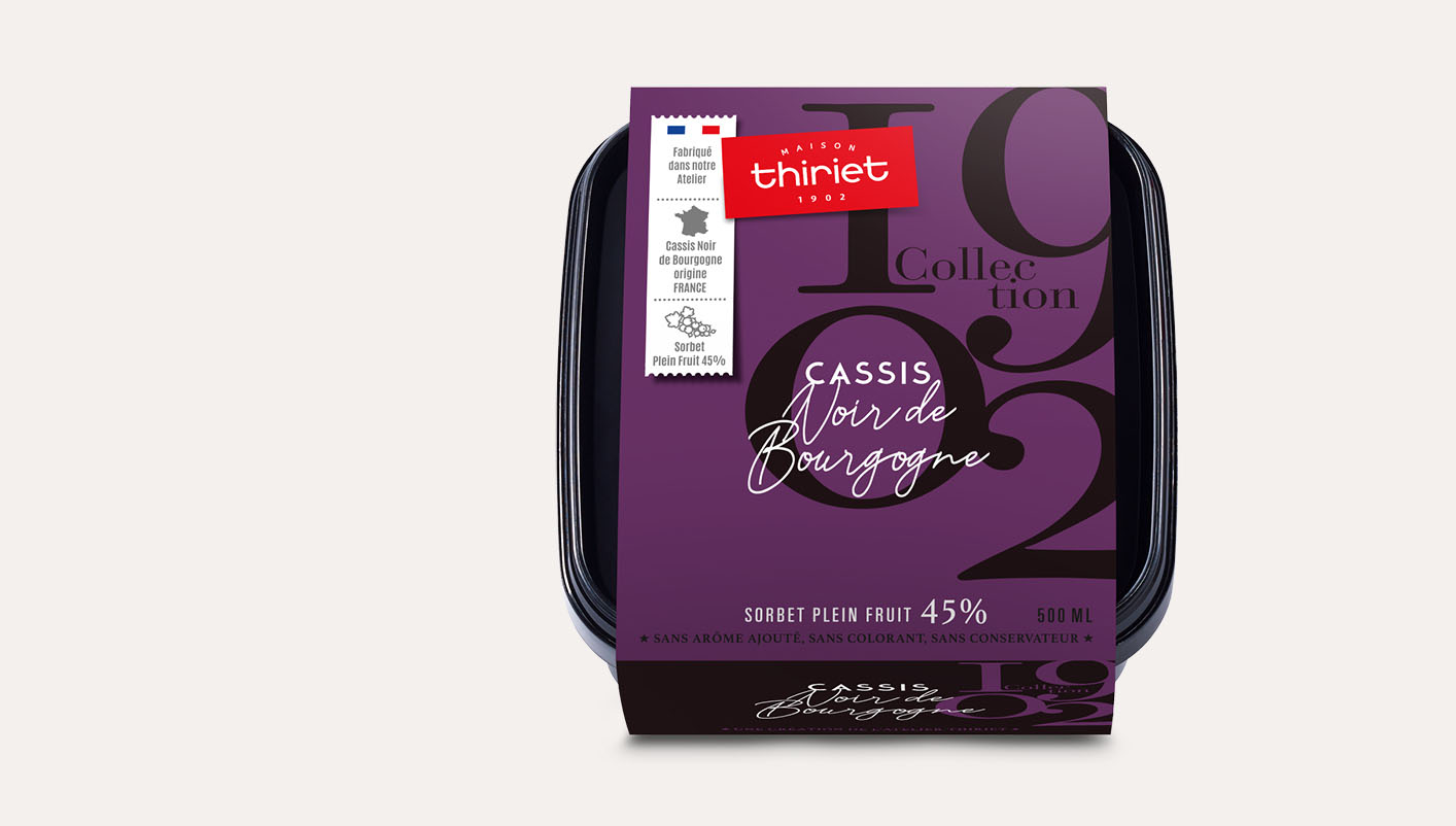 Sorbet Plein Fruit Cassis Noir de Bourgogne Collection 1902