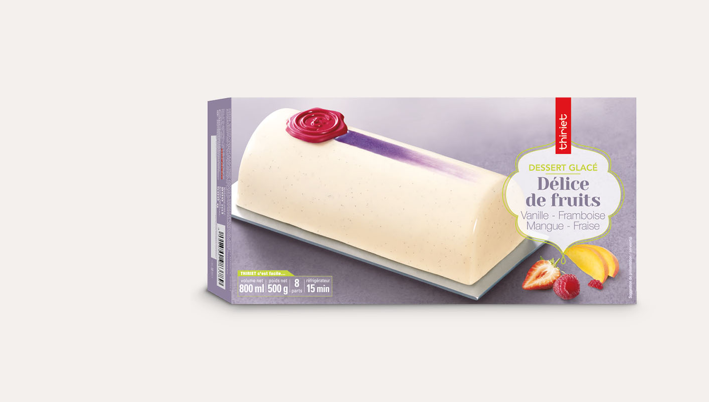 Délice de fruits vanille framboise mangue fraise