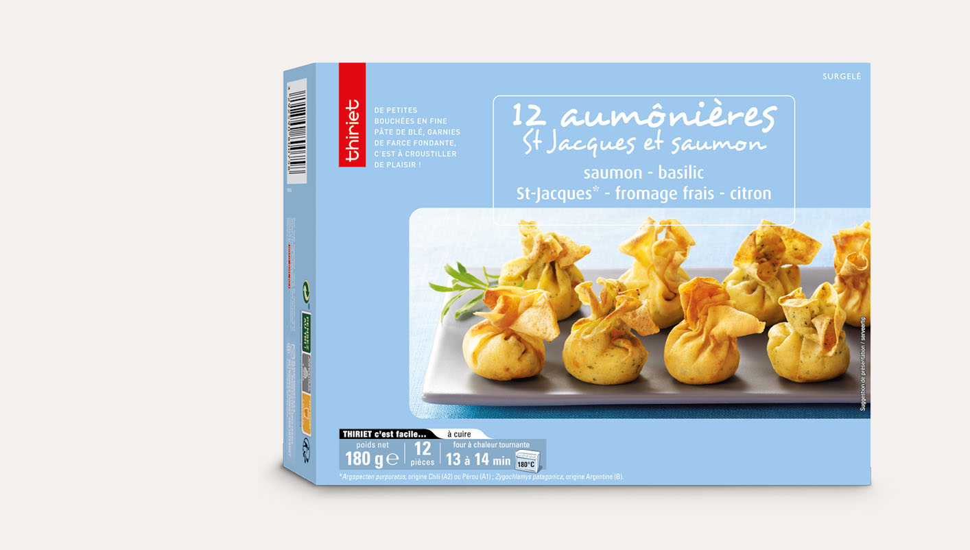 12 Aumônières St-Jacques/saumon